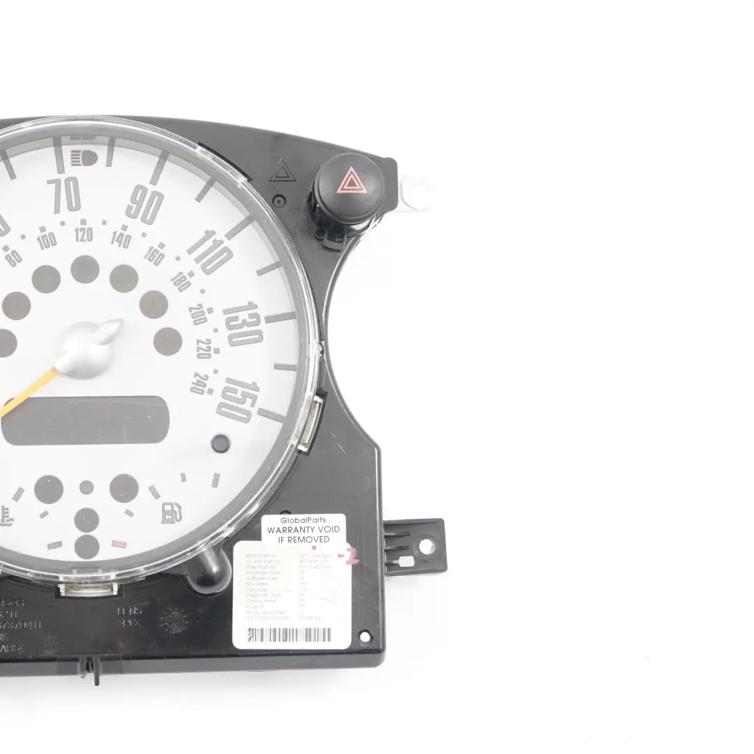 Speedometer Speedo Clock Instrument Cluster Manual to Mini Cooper R50 R52 with Part number 6953543 Mini Cooper R50 R52 Speedometer Speedo Clock Instrument Cluster Manual - SKU rhd-6953543-2 - Part number 6953543