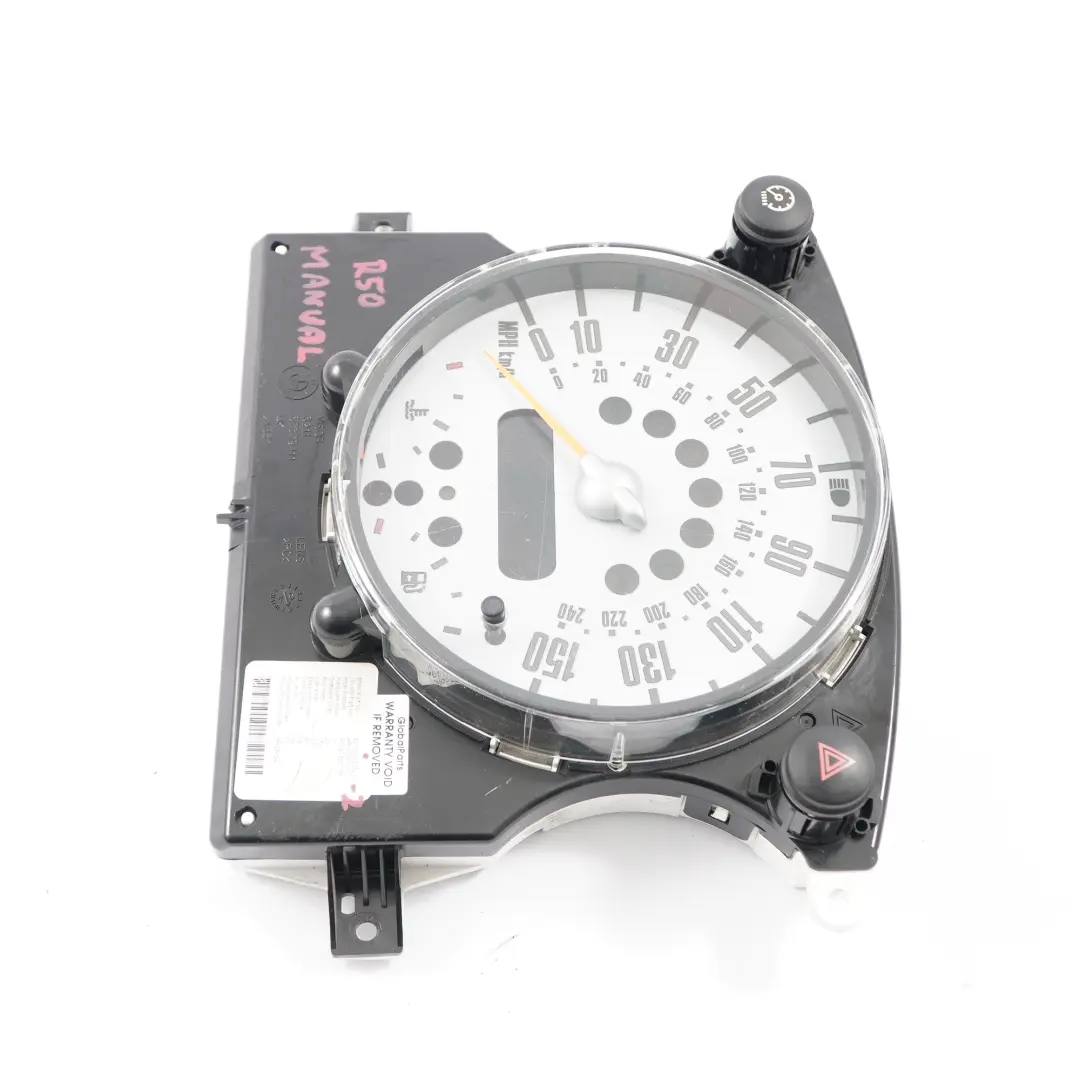 Speedometer Speedo Clock Instrument Cluster Manual to Mini Cooper R50 R52 with Part number 6953543 Mini Cooper R50 R52 Speedometer Speedo Clock Instrument Cluster Manual - SKU rhd-6953543-2 - Part number 6953543