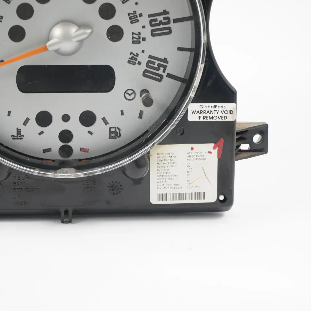 Speedometer Speedo Clock Instrument Cluster Manual 6957297 to Mini One R50 R52 with Part number 6918352 Mini One R50 R52 Speedometer Speedo Clock Instrument Cluster Manual 6957297 - SKU rhd-6957297-1 - Part number 6918352