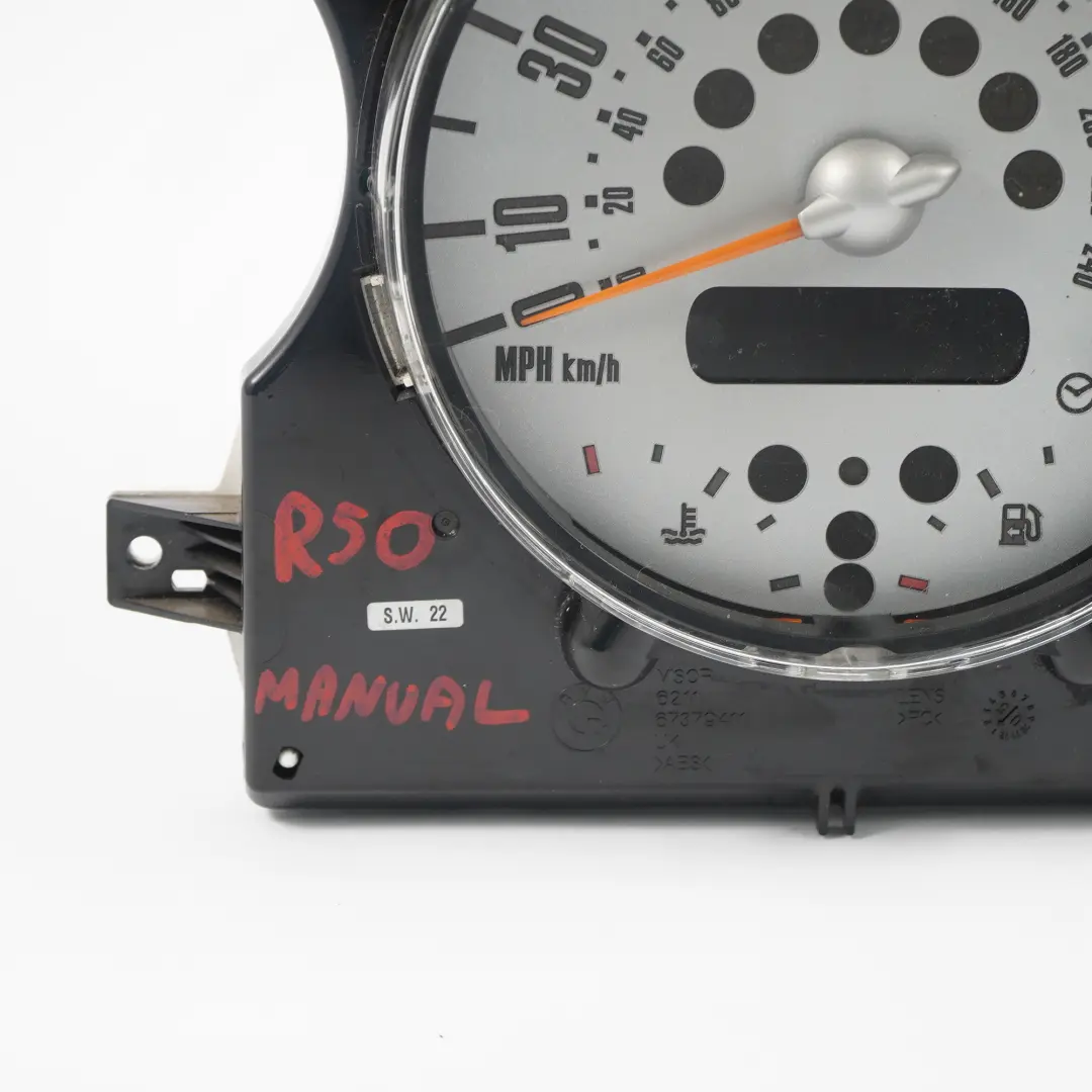 Speedometer Speedo Clock Instrument Cluster Manual 6957297 to Mini One R50 R52 with Part number 6918352 Mini One R50 R52 Speedometer Speedo Clock Instrument Cluster Manual 6957297 - SKU rhd-6957297-1 - Part number 6918352
