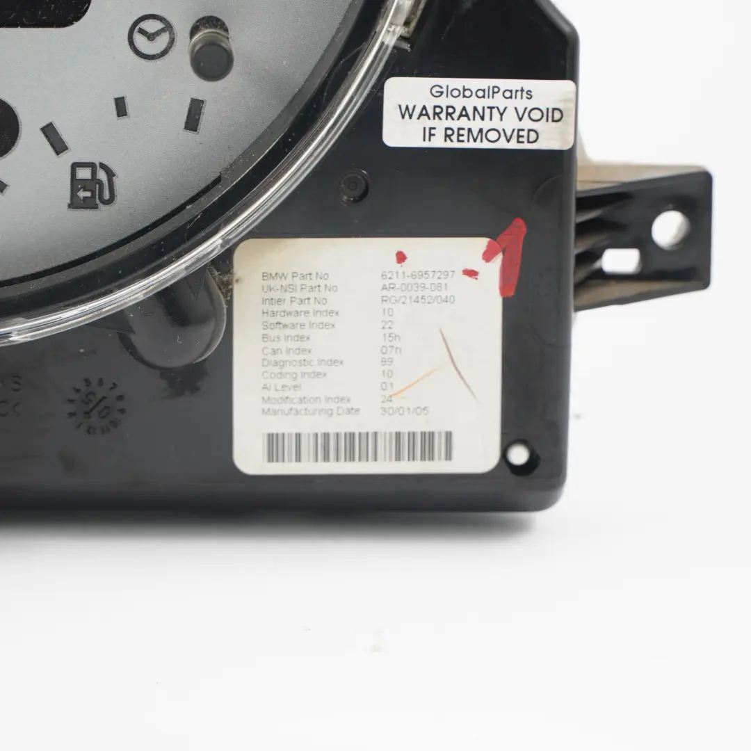 Speedometer Speedo Clock Instrument Cluster Manual 6957297 to Mini One R50 R52 with Part number 6918352 Mini One R50 R52 Speedometer Speedo Clock Instrument Cluster Manual 6957297 - SKU rhd-6957297-1 - Part number 6918352