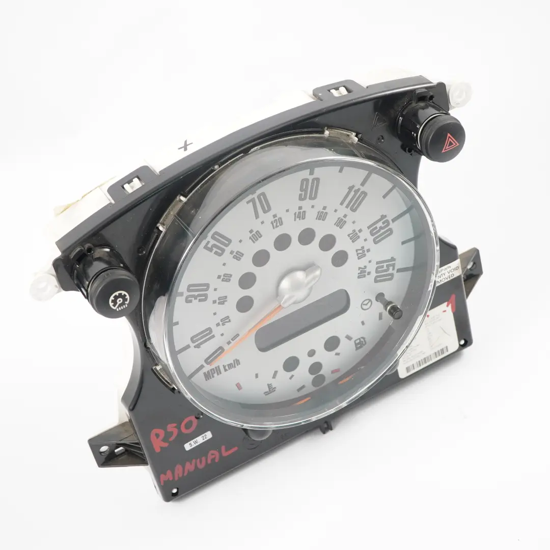 Speedometer Speedo Clock Instrument Cluster Manual 6957297 to Mini One R50 R52 with Part number 6918352 Mini One R50 R52 Speedometer Speedo Clock Instrument Cluster Manual 6957297 - SKU rhd-6957297-1 - Part number 6918352