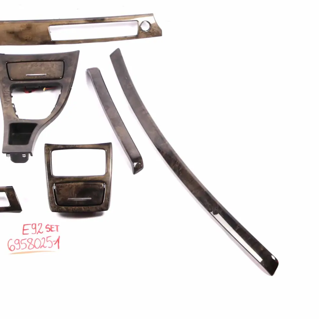 Dashboard Center Console Interior Trim Set Cover Poplar Woodgrain to BMW E92 1 with Part number 6958025 BMW E92 1 Dashboard Center Console Interior Trim Set Cover Poplar Woodgrain - SKU rhd-6958025-1 - Part number 6958025