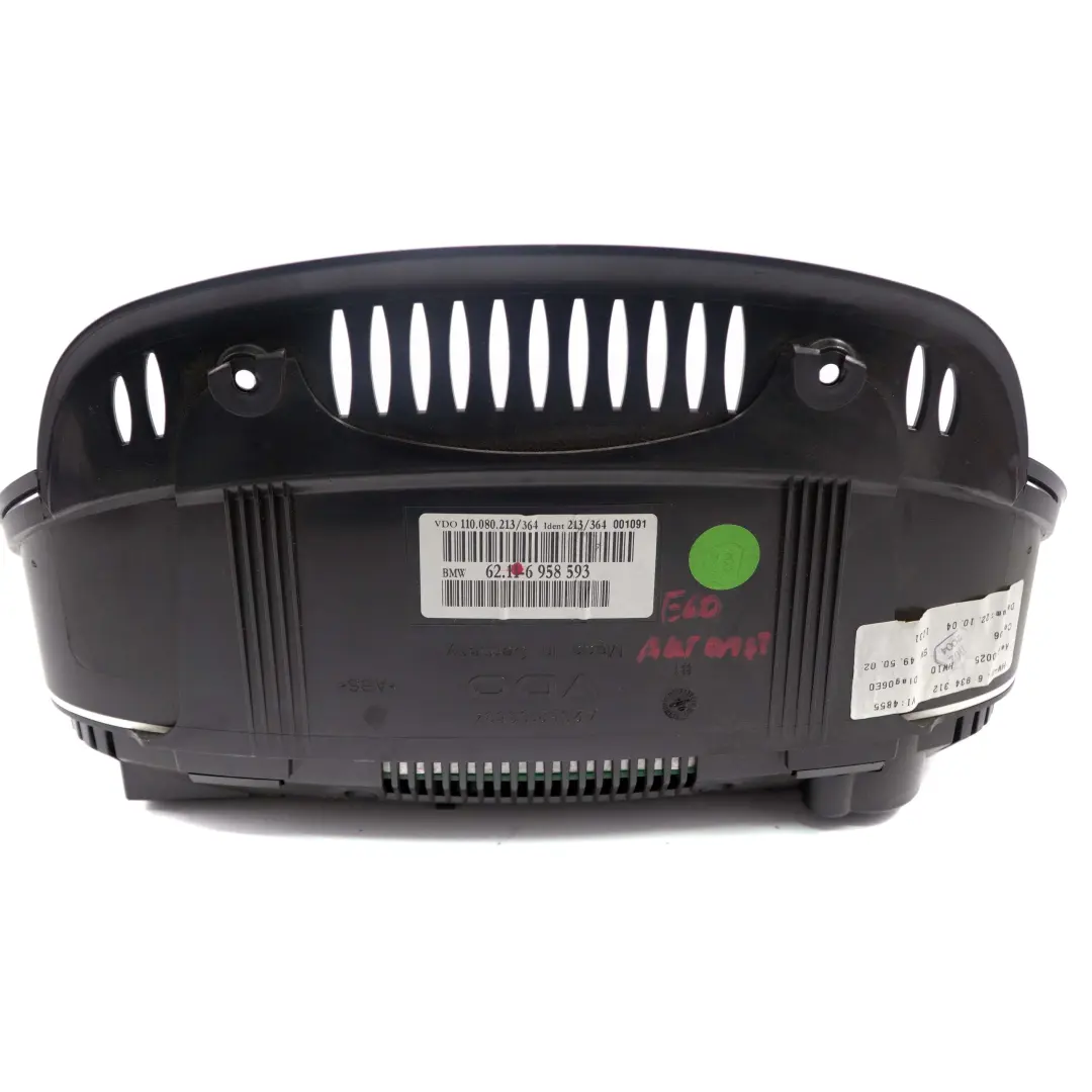 Instrument Cluster Speedo Clocks Petrol Automatic to BMW 5 E60 E61 with Part number 6958593 BMW 5 E60 E61 Instrument Cluster Speedo Clocks Petrol Automatic - SKU rhd-6958593 - Part number 6958593