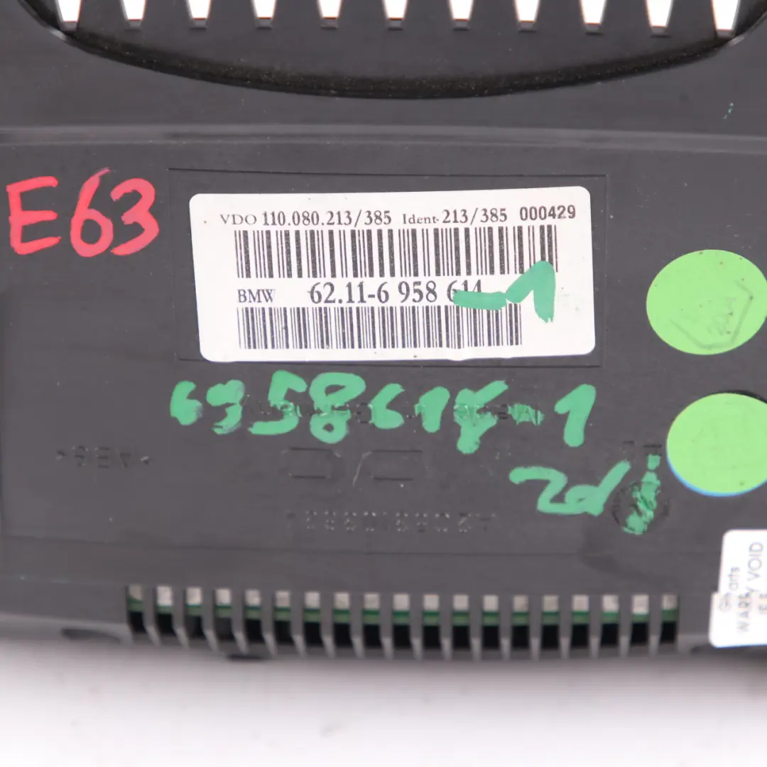 Instrument Cluster Speedo Clocks Manual Petrol to BMW E63 E64 with Part number 6958614 BMW E63 E64 Instrument Cluster Speedo Clocks Manual Petrol - SKU rhd-6958614-1 - Part number 6958614