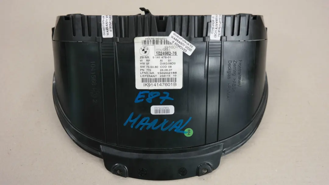 BMW 1 Series E81 E87 E88 Diesel Instrument Cluster Speedo Clocks Meter 6961478 - SKU rhd-6961478 - Part number 9141476
