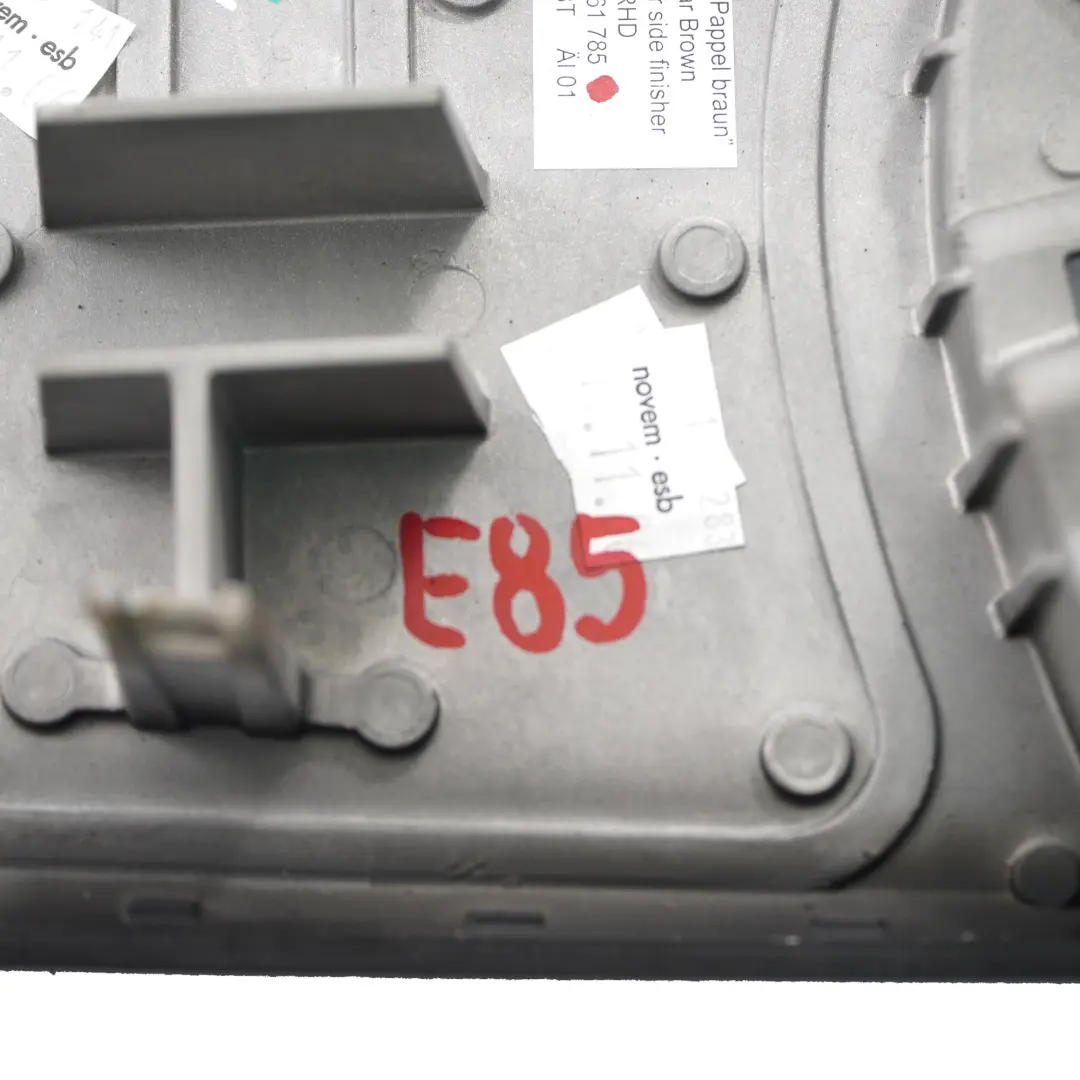 BMW Z4 E85 Decor Trim Strip Cover Dashboard Left N/S Poplar Woodgrain Brown - SKU rhd-6961785 - Part number 6961785