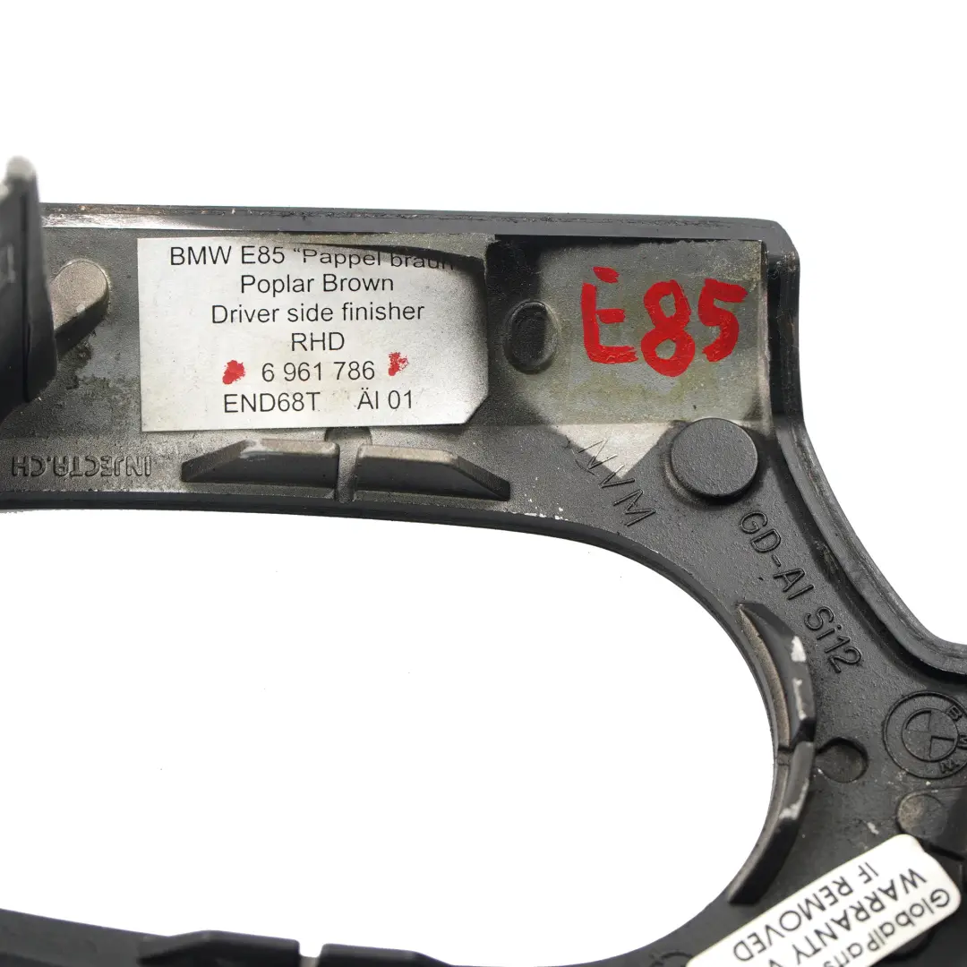 Dashboard Trim Decor Cover Poplar Woodgrain Right O/S to BMW Z4 E85 E86 with Part number 6961786 BMW Z4 E85 E86 Dashboard Trim Decor Cover Poplar Woodgrain Right O/S - SKU rhd-6961786 - Part number 6961786