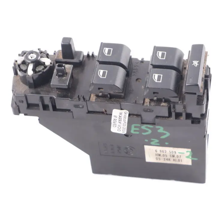 Window Lifter Switch Power Fold Auto Dip Driver's Door to BMW X5 E53 with Part number 6962509 BMW X5 E53 Window Lifter Switch Power Fold Auto Dip Driver's Door - SKU rhd-6962509-2 - Part number 6962509