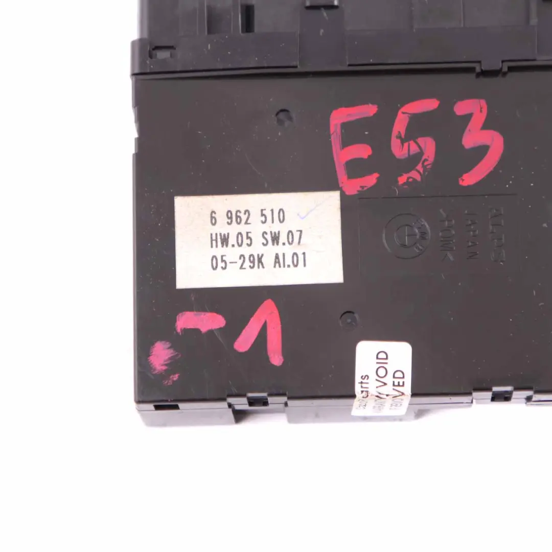 BMW X5 Series E53 Front Left N/S Passenger Side Switch Window Unit - SKU rhd-6962510-1 - Part number 6962510