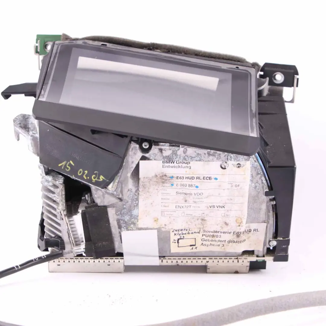 Head-Up Display BMW E63 E64 HUD Dashboard Screen Control Unit Module to with Part number 6963887 Head-Up Display BMW E63 E64 HUD Dashboard Screen Control Unit Module - SKU rhd-6963887 - Part number 6963887