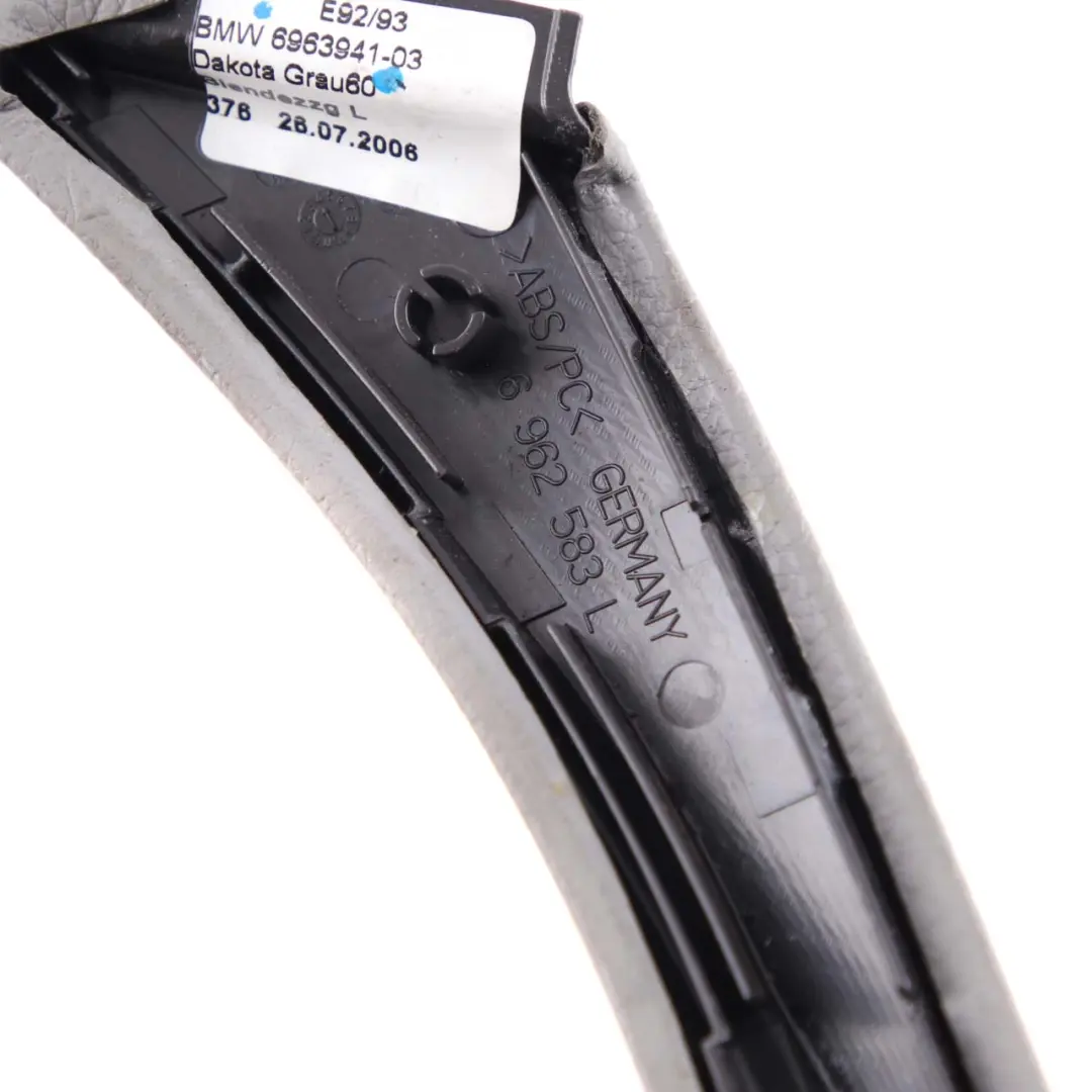 BMW 3 Series E92 E93 Door Cover Interior Handle Leather Left N/S Grey - SKU rhd-6963941 - Part number 6963941