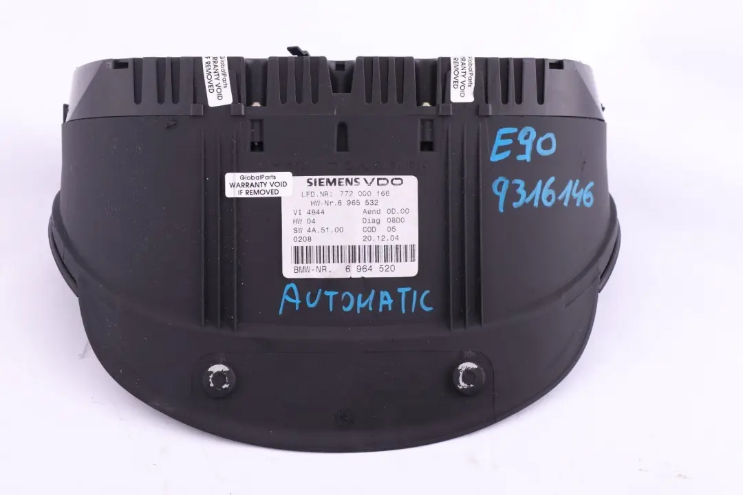 Instrument Cluster Speedo Clocks Automatic to BMW 3 X1 Series E84 E90 E91 with Part number 6964520 BMW 3 X1 Series E84 E90 E91 Instrument Cluster Speedo Clocks Automatic - SKU rhd-6964520 - Part number 6964520
