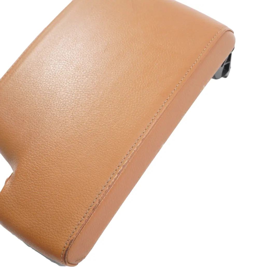 Leather Cover Centre Console Armrest Sattelbraun Brown to BMW E90 E91 LCI with Part number 6965744 BMW E90 E91 LCI Leather Cover Centre Console Armrest Sattelbraun Brown - SKU rhd-6965744 - Part number 6965744