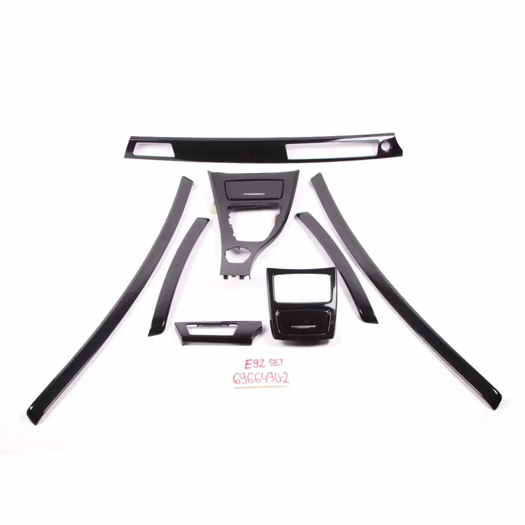 Dashboard Cover Complete Interior Trim Strip Set Diamant Black to BMW E92 with Part number 6966490 BMW E92 Dashboard Cover Complete Interior Trim Strip Set Diamant Black - SKU rhd-6966490-2 - Part number 6966490