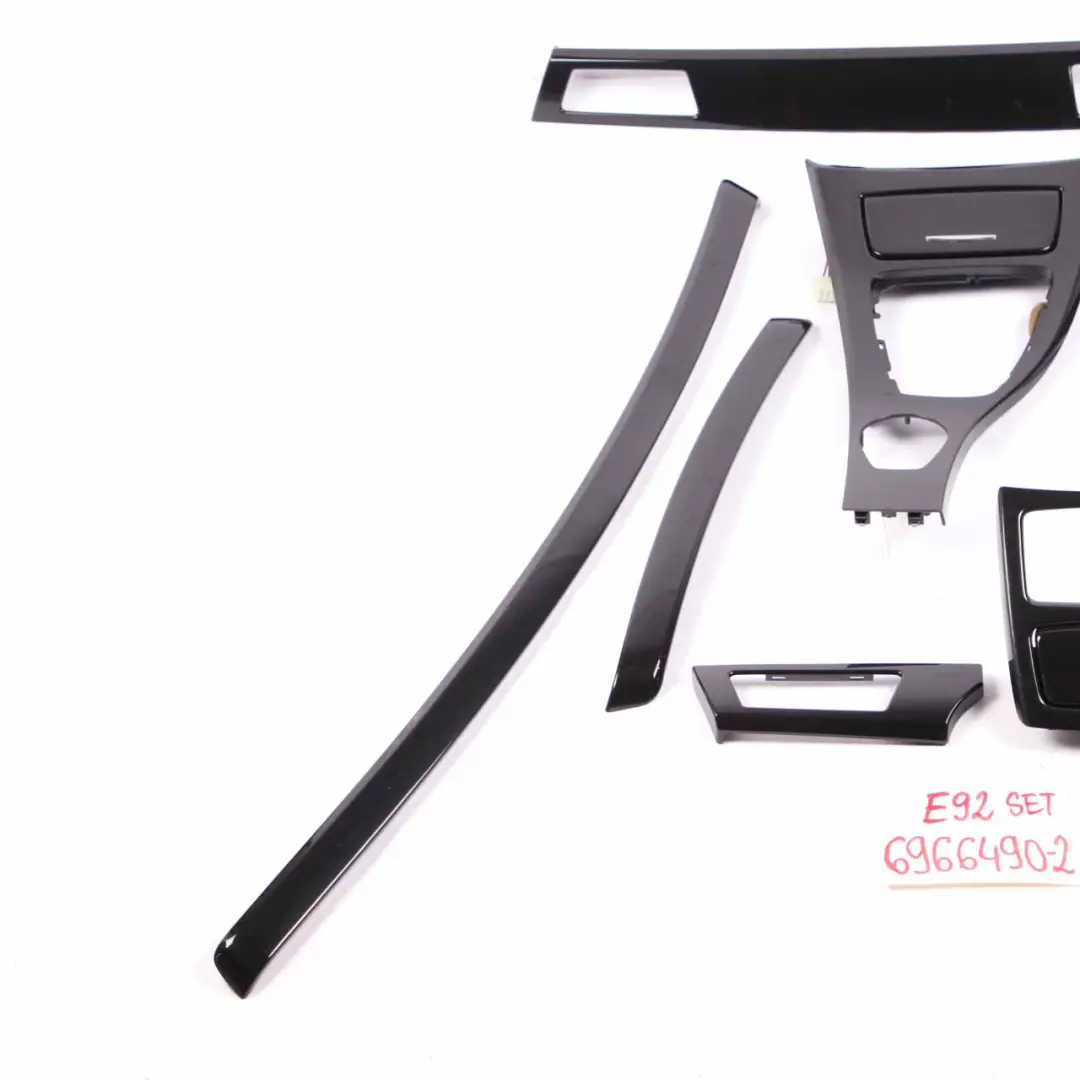 Dashboard Cover Complete Interior Trim Strip Set Diamant Black to BMW E92 with Part number 6966490 BMW E92 Dashboard Cover Complete Interior Trim Strip Set Diamant Black - SKU rhd-6966490-2 - Part number 6966490