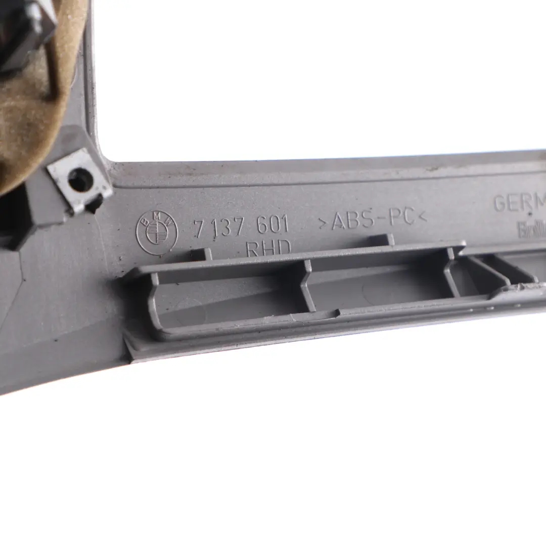 Ashtray Tray Trim Cover Centre Console Titan 90 Silver 7137601 to BMW E90 E91 with Part number 6970138 BMW E90 E91 Ashtray Tray Trim Cover Centre Console Titan 90 Silver 7137601 - SKU rhd-6970138-1 - Part number 6970138