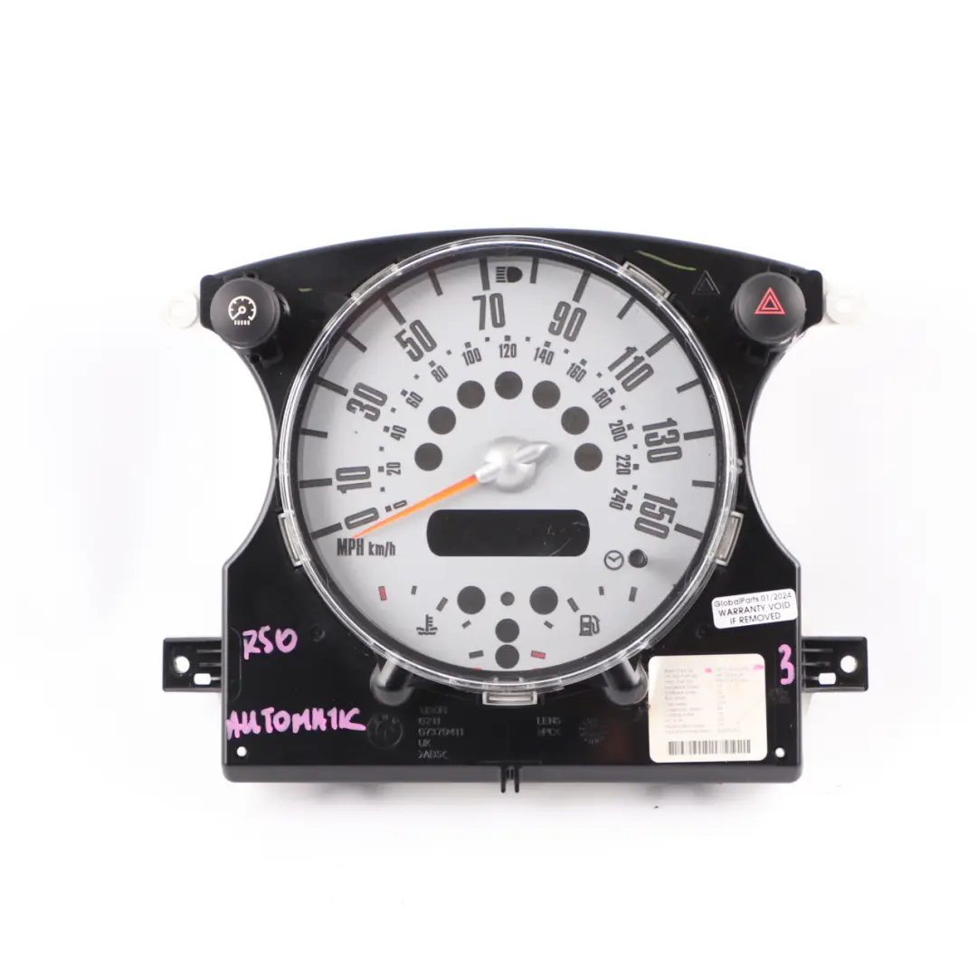 Speedo Meter Speedo Clock Instrument Cluster Automatic to Mini R50 R52 with Part number 6972076 Mini R50 R52 Speedo Meter Speedo Clock Instrument Cluster Automatic - SKU rhd-6972076-3 - Part number 6972076