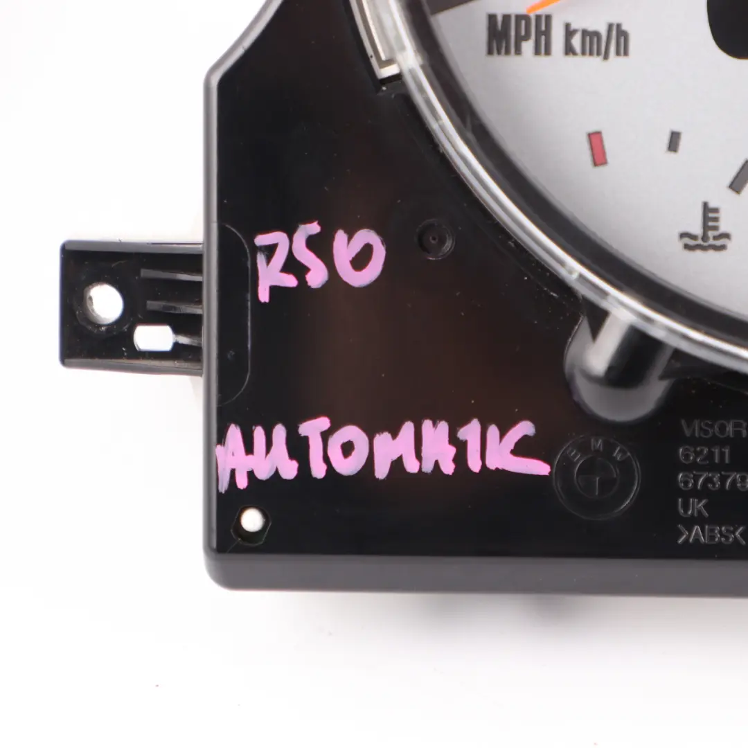 Speedo Meter Speedo Clock Instrument Cluster Automatic to Mini R50 R52 with Part number 6972076 Mini R50 R52 Speedo Meter Speedo Clock Instrument Cluster Automatic - SKU rhd-6972076-3 - Part number 6972076