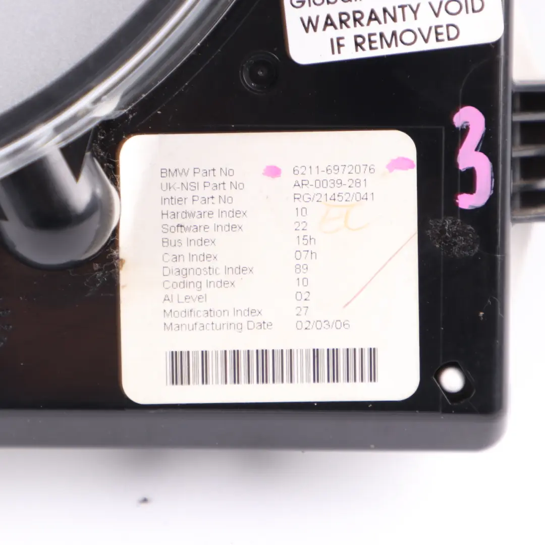 Speedo Meter Speedo Clock Instrument Cluster Automatic to Mini R50 R52 with Part number 6972076 Mini R50 R52 Speedo Meter Speedo Clock Instrument Cluster Automatic - SKU rhd-6972076-3 - Part number 6972076