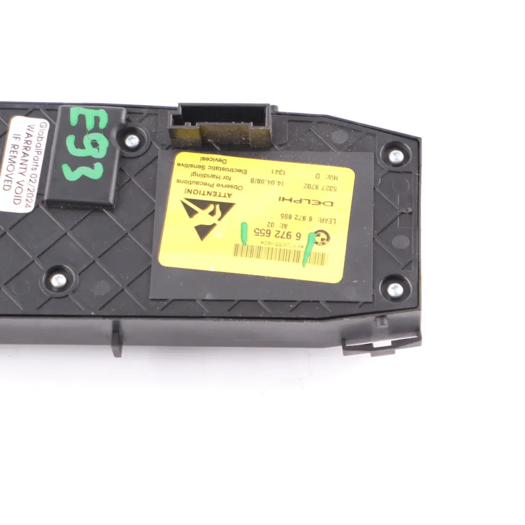 Front Left Seat N/S Adjusting Switch Knob Panel to BMW 3 Series E93 with Part number 6972655 BMW 3 Series E93 Front Left Seat N/S Adjusting Switch Knob Panel - SKU rhd-6972655 - Part number 6972655