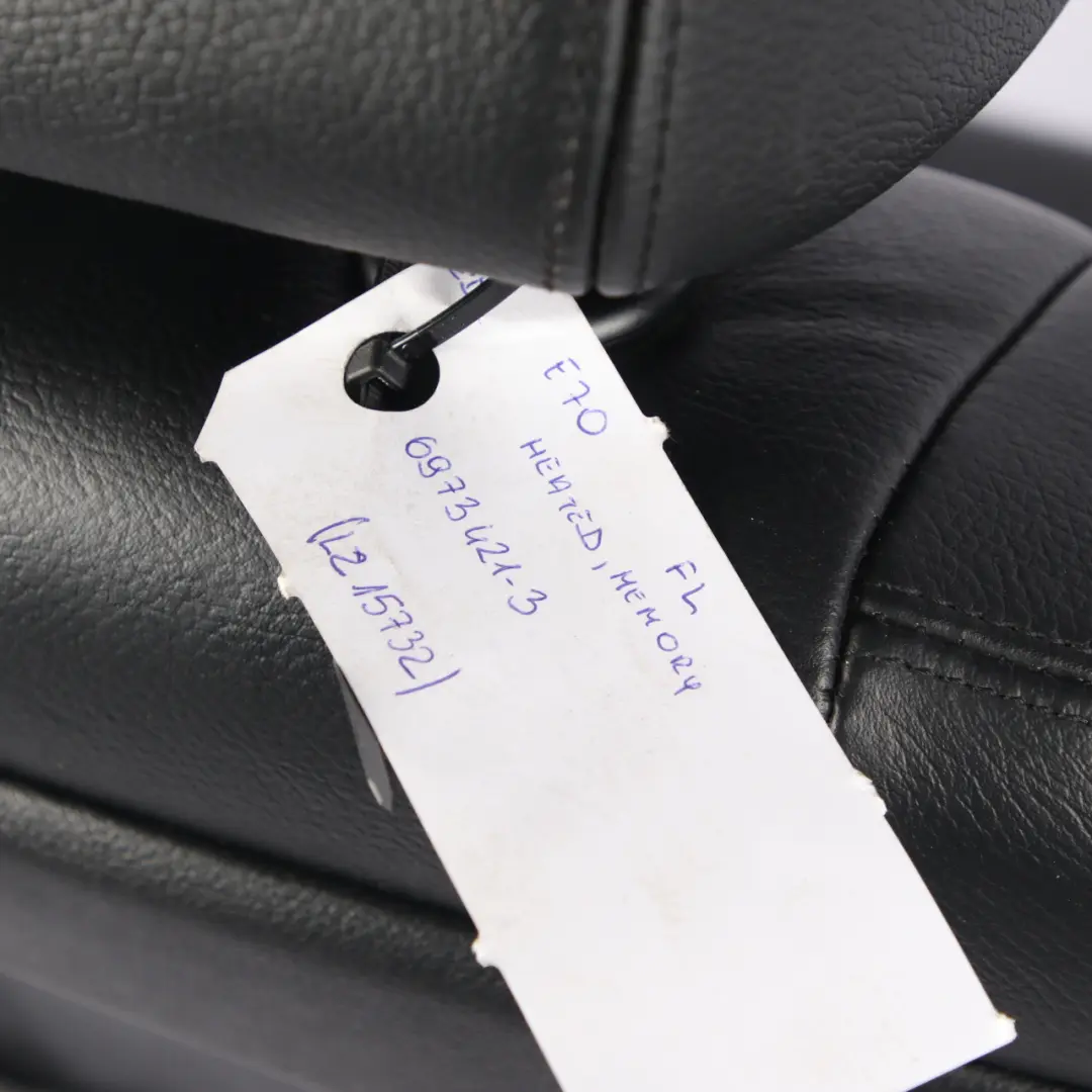  Front Seat BMW X5 E70 M Sport Heated Left N/S Black Leather Nevada Memory - SKU rhd-6973421-3 - Part number 6973421