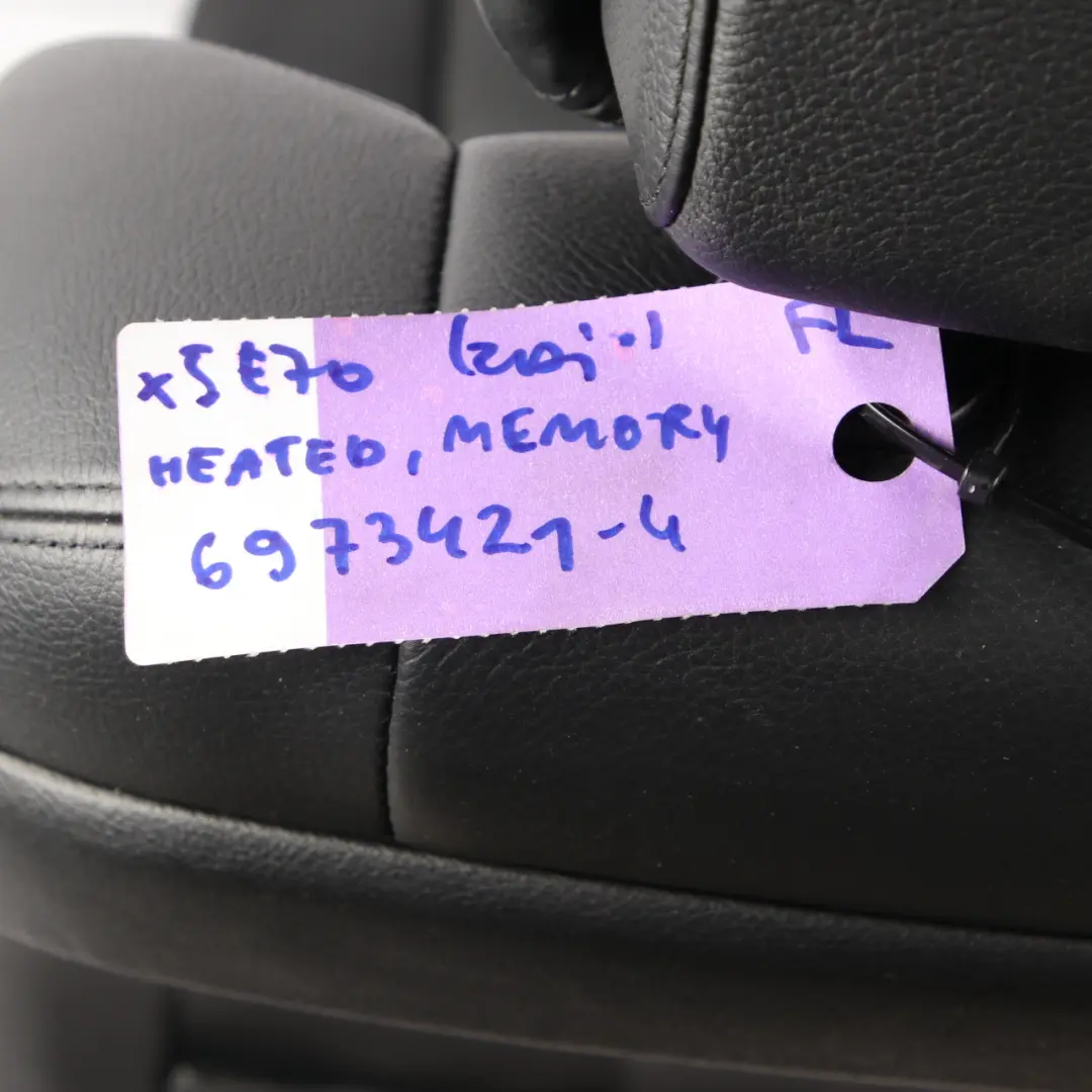 BMW X5 E70 Front Seat M Sport Heated Left N/S Black Leather Nevada Memory - SKU rhd-6973421-4 - Part number 6973421