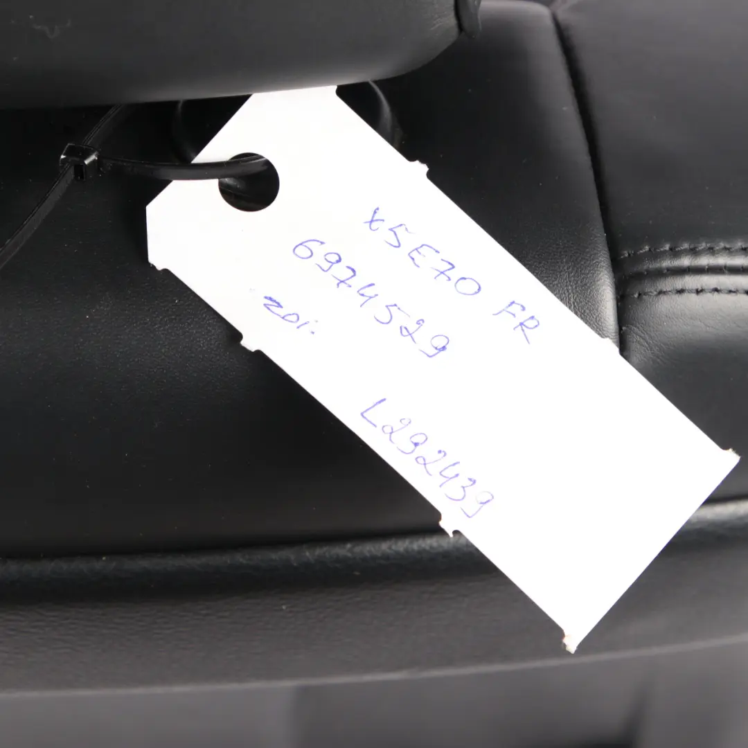 Front Seat BMW X5 E70 M Sport Heated Right O/S Black Leather Nappa Memory to with Part number 6974529 Front Seat BMW X5 E70 M Sport Heated Right O/S Black Leather Nappa Memory - SKU rhd-6974529 - Part number 6974529
