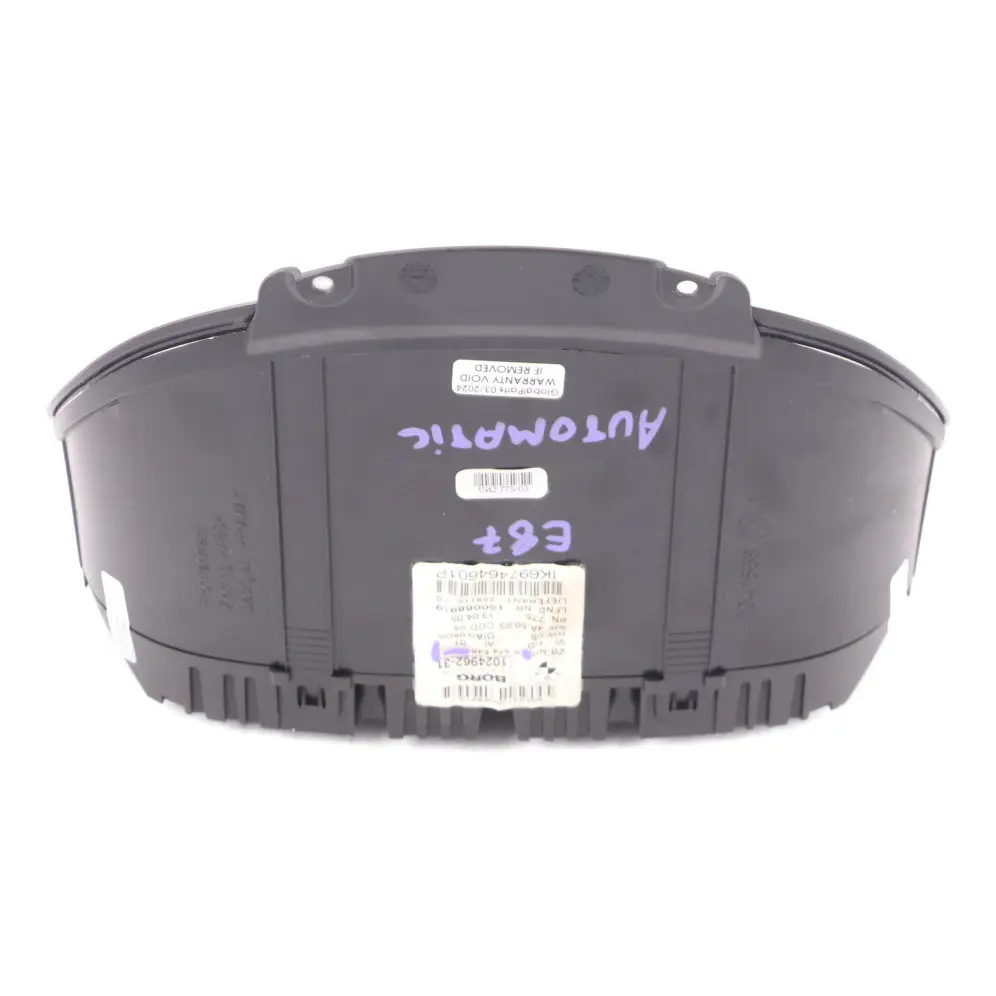 Instrument Cluster BMW E81 E87 E88 Petrol Speedo Clocks Meter Automatic to with Part number 6974646 Instrument Cluster BMW E81 E87 E88 Petrol Speedo Clocks Meter Automatic - SKU rhd-6974646-1 - Part number 6974646