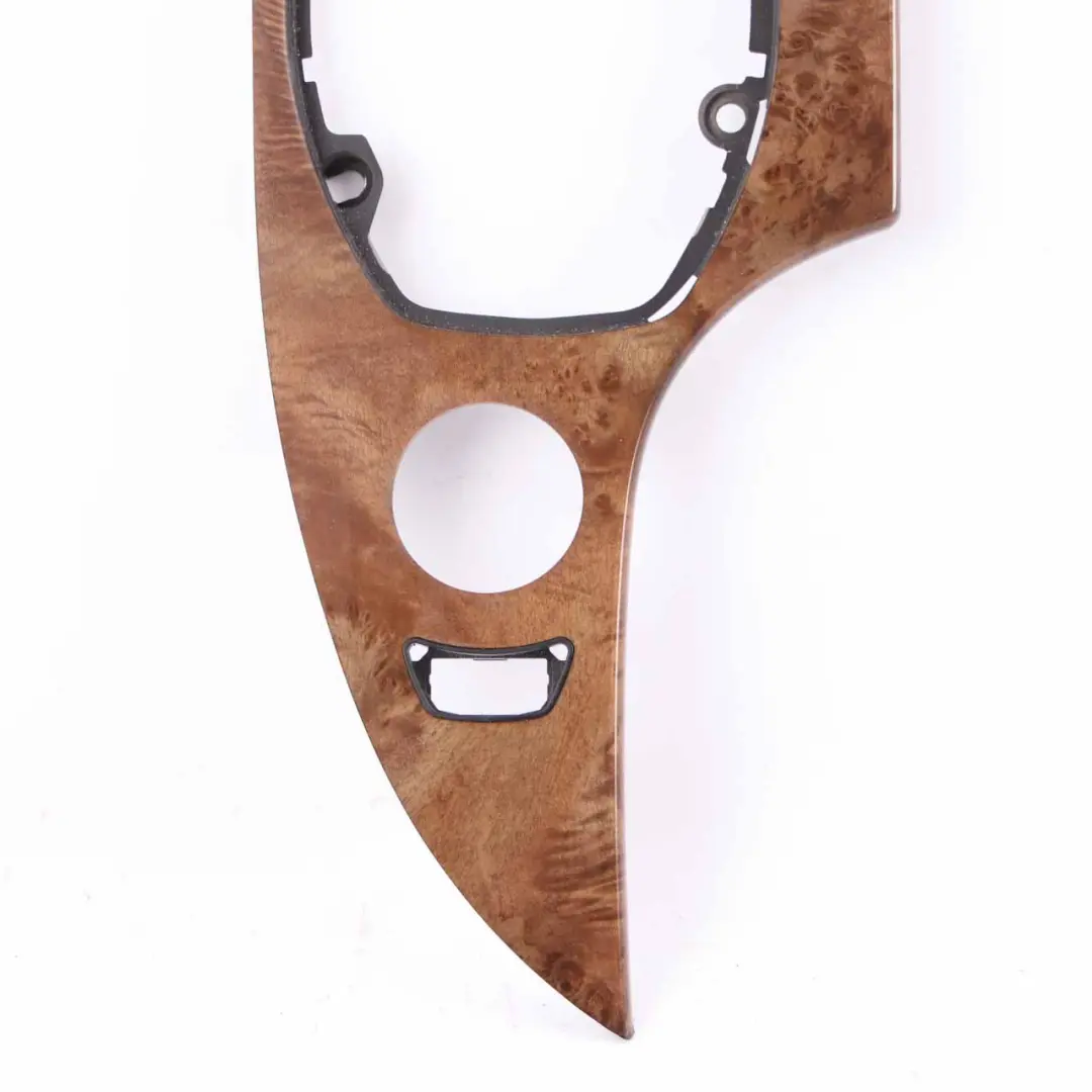 Centre Console Cover BMW E60 E61 LCI Trim Frame Wood Poplar Light to with Part number 6974720 Centre Console Cover BMW E60 E61 LCI Trim Frame Wood Poplar Light - SKU rhd-6974720 - Part number 6974720