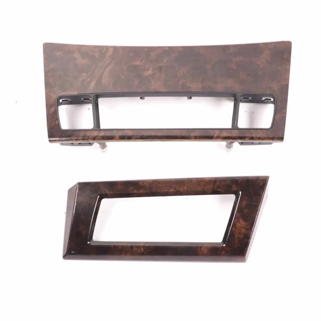 Trim BMW E60 E61 LCI Set Decor Strip Interior Cover Dark Wood Dunkel to Dash with Part number 6974722 Dash Trim BMW E60 E61 LCI Set Decor Strip Interior Cover Dark Wood Dunkel - SKU rhd-6974722-2 - Part number 6974722