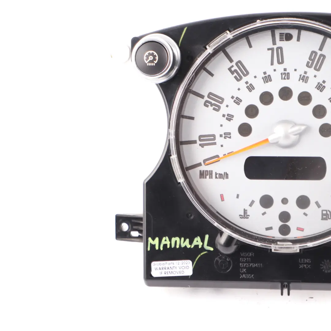 Speedometer Speedo Clock Instrument Cluster Manual to Mini Cooper R50 R52 with Part number 6978318 Mini Cooper R50 R52 Speedometer Speedo Clock Instrument Cluster Manual - SKU rhd-6978318-1 - Part number 6978318