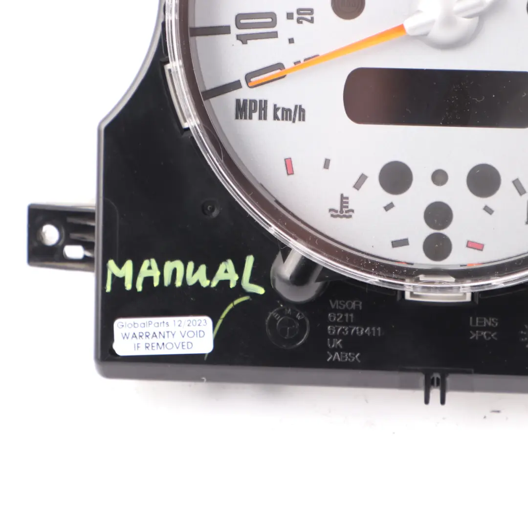 Speedometer Speedo Clock Instrument Cluster Manual to Mini Cooper R50 R52 with Part number 6978318 Mini Cooper R50 R52 Speedometer Speedo Clock Instrument Cluster Manual - SKU rhd-6978318-1 - Part number 6978318