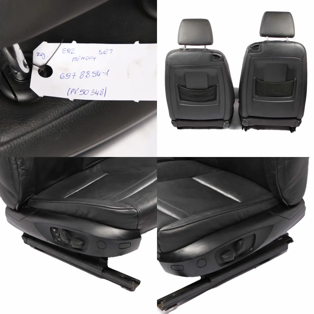Leather Seats BMW E92 Coupe Memory Dakota Black Interior Seat Set to with Part number 7253206 Leather Seats BMW E92 Coupe Memory Dakota Black Interior Seat Set - SKU rhd-6978894-1 - Part number 7253206