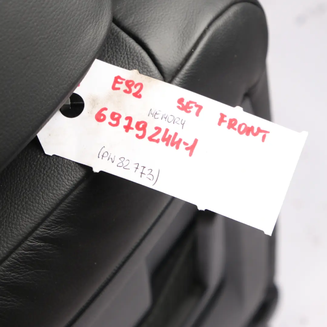 BMW E92 M Sport Black Leather / Cloth Front Left Right N/O/S Seats Memory - SKU rhd-6979244 - Part number 6979244