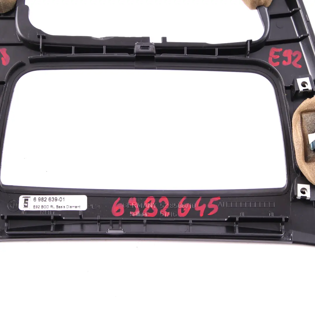 BMW 3 Series E90 E91 2 Centre Console Dashboard Trim Cover Panel Diamantschwarz - SKU rhd-6982645-2 - Part number 6982645
