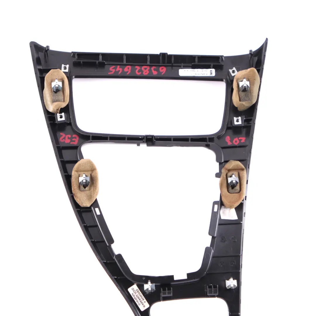 BMW 3 Series E90 E91 2 Centre Console Dashboard Trim Cover Panel Diamantschwarz - SKU rhd-6982645-2 - Part number 6982645