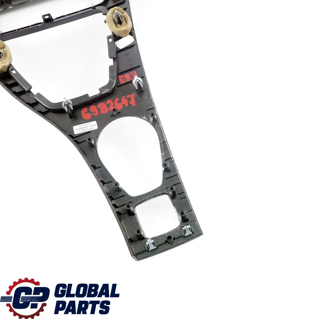 BMW E93 Interior Trim Cover Centre Console Diamond Black - SKU rhd-6982647 - Part number 6982647