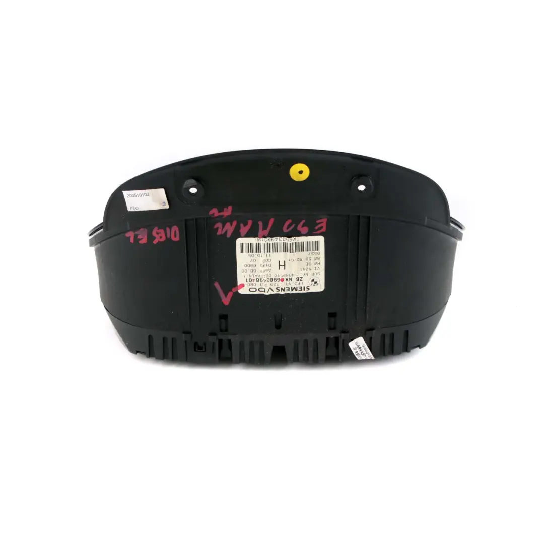 Instrument Speedometer Clocks to BMW 3 Series 1 E90 E91 E92 Diesel Manual with Part number 6983498 BMW 3 Series 1 E90 E91 E92 Diesel Manual Instrument Speedometer Clocks - SKU rhd-6983498-1 - Part number 6983498
