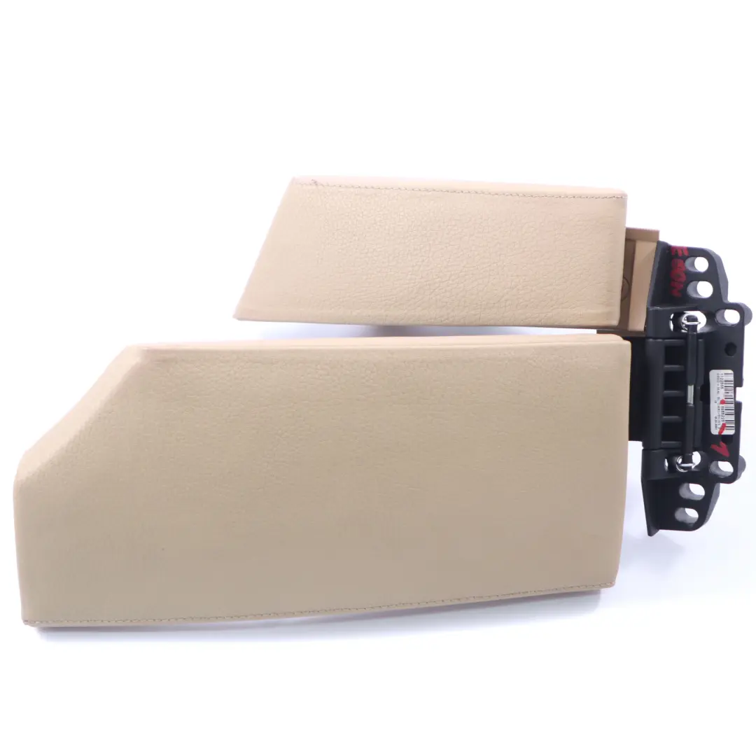 Armrest BMW E60 E61 LCI Centre Console Front Arm Rest Cover Leather Beige to with Part number 6985223 Armrest BMW E60 E61 LCI Centre Console Front Arm Rest Cover Leather Beige - SKU rhd-6985223-1 - Part number 6985223