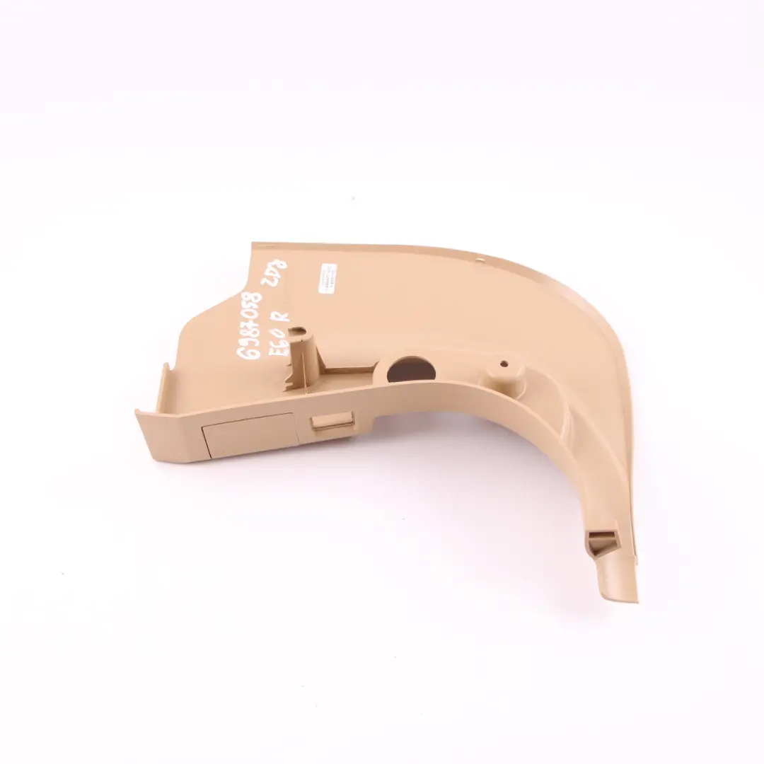 Lateral Trim Panel Front Right Leg Room Cream Beige to BMW 5 Series E60 E61 LCI with Part number 6987058 BMW 5 Series E60 E61 LCI Lateral Trim Panel Front Right Leg Room Cream Beige - SKU rhd-6987058 - Part number 6987058