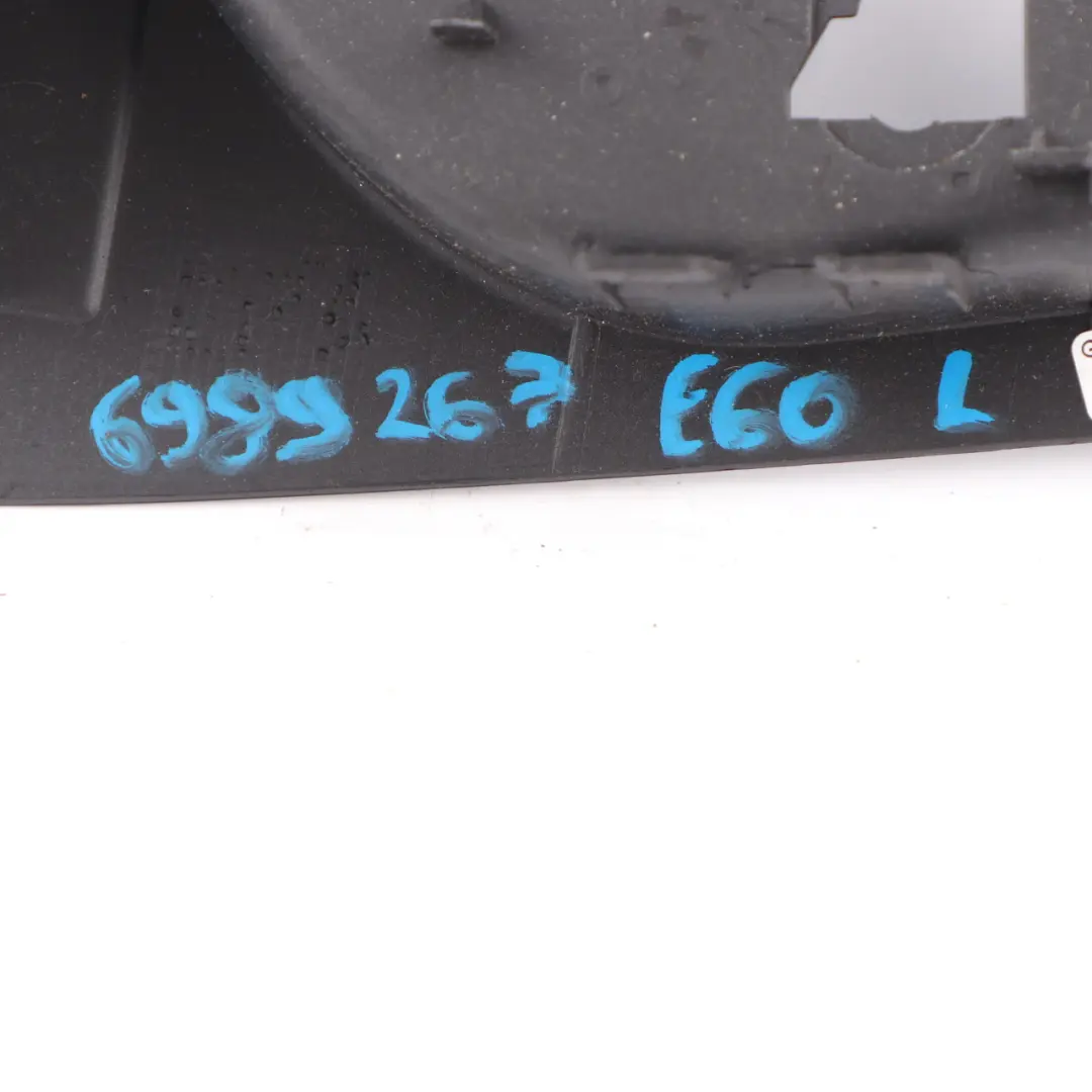 BMW E60 E61 Front Seat Trim Cover Covering Outer Left N/S Black - SKU rhd-6989267 - Part number 6989267