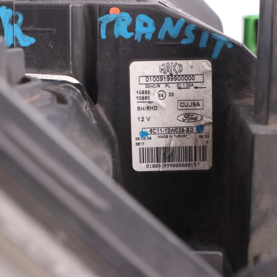 Headlamp Headlight Lamp Front Right O/S to Ford Transit MK7 with Part number 6C1113W029BD Ford Transit MK7 Headlamp Headlight Lamp Front Right O/S - SKU rhd-6C1113W029BD - Part number 6C1113W029BD