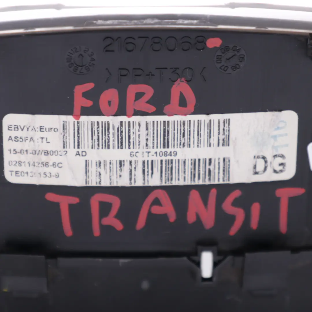 Instrument Cluster Speedo Meter Manual to Ford Transit MK7 Diesel with Part number 6C1T-10849-DF Ford Transit MK7 Diesel Instrument Cluster Speedo Meter Manual - SKU RHD-6C1T10849DF - Part number 6C1T-10849-DF