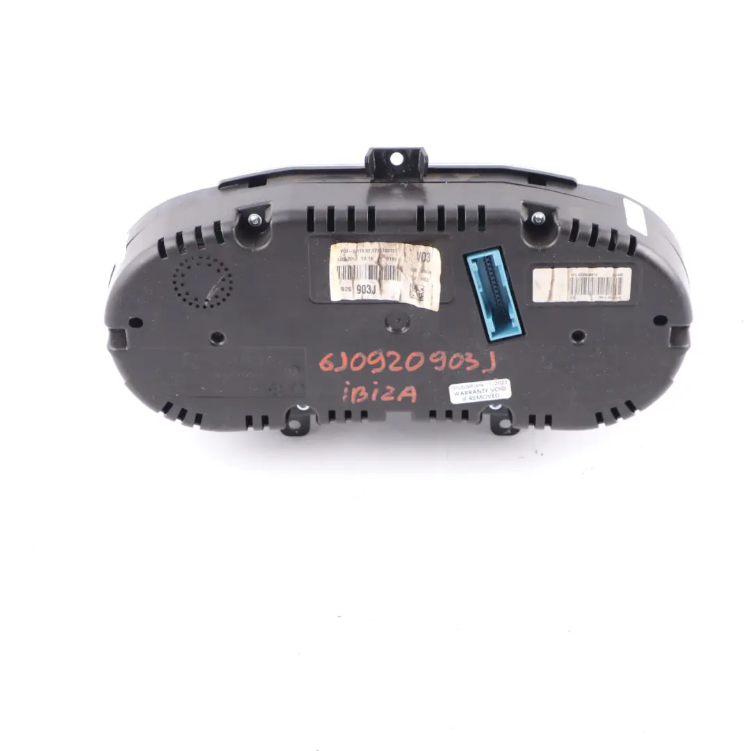 6J 1.2 Diesel Instrument Cluster Speedo Clocks Manual to Seat Ibiza 4 with Part number 6J0920903J Seat Ibiza 4 6J 1.2 Diesel Instrument Cluster Speedo Clocks Manual - SKU rhd-6J0920903J - Part number 6J0920903J