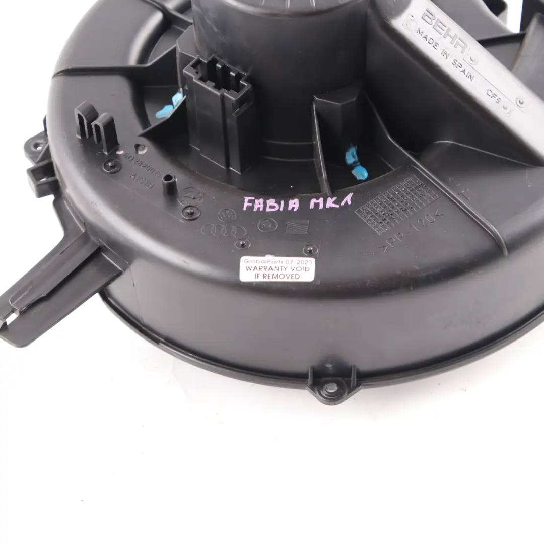 MK1 Heater Blower Motor Fan to Skoda Fabia with Part number 6Q2820015C Skoda Fabia MK1 Heater Blower Motor Fan - SKU rhd-6Q2820015C - Part number 6Q2820015C