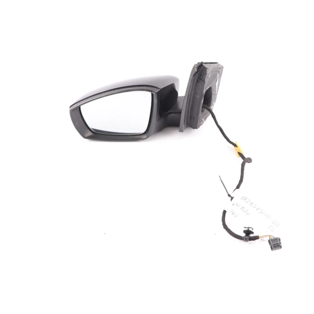 Mk5 Wing Mirror Door Left N/S Deep Black - C9X to VW Volkswagen Polo 6R with Part number 6R2857507R VW Volkswagen Polo 6R Mk5 Wing Mirror Door Left N/S Deep Black - C9X - SKU RHD-6R2857507R-DBL - Part number 6R2857507R