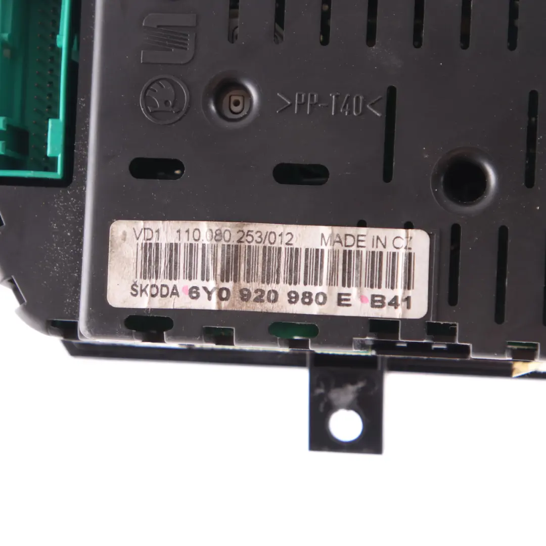 Instrument Cluster Skoda Fabia MK1 Diesel Speedo Clocks Manual MPH to with Part number 6Y0920980E Instrument Cluster Skoda Fabia MK1 Diesel Speedo Clocks Manual MPH - SKU rhd-6Y0920980E - Part number 6Y0920980E