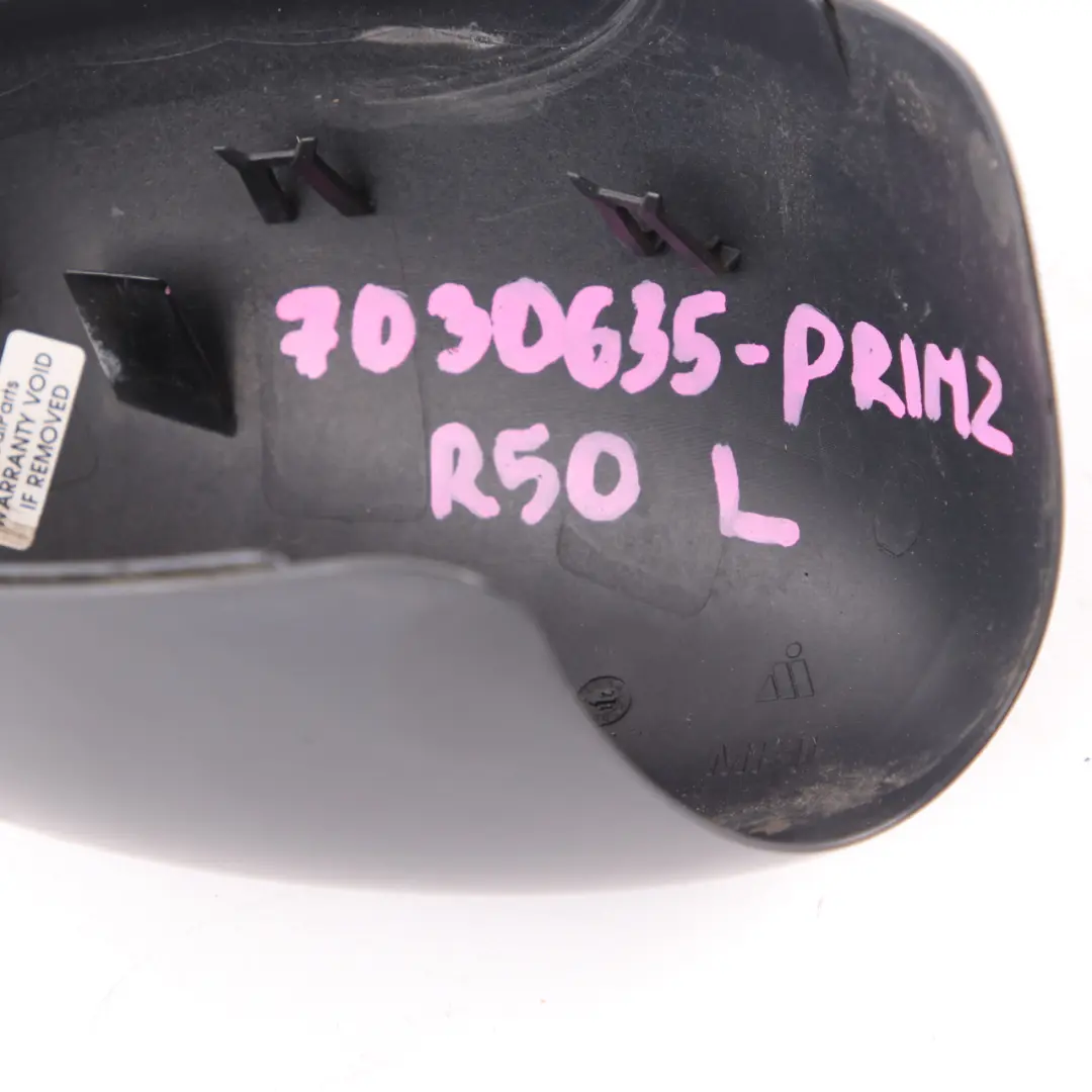 Mirror Wing Mini R50 R52 R53 Cap Casing Left N/S Door Primed Black to Cover with Part number 7030635 Cover Mirror Wing Mini R50 R52 R53 Cap Casing Left N/S Door Primed Black - SKU rhd-7030635-PRIM2 - Part number 7030635