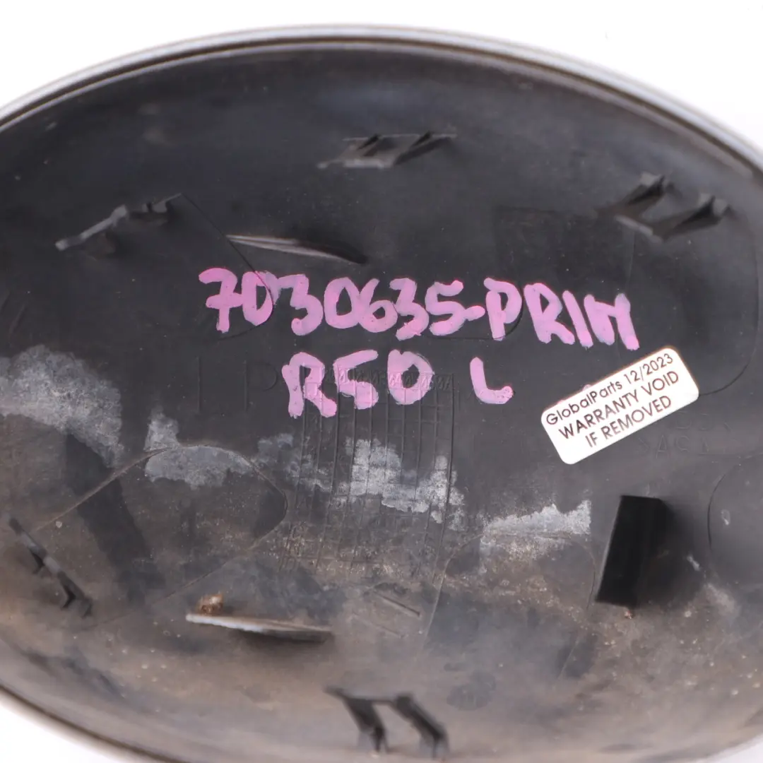 Cap Casing Left N/S Mirror Wing Primed Black to Mini Cooper R50 R52 R53 Cover with Part number 7030635 Mini Cooper R50 R52 R53 Cover Cap Casing Left N/S Mirror Wing Primed Black - SKU rhd-7030635-PRIM - Part number 7030635